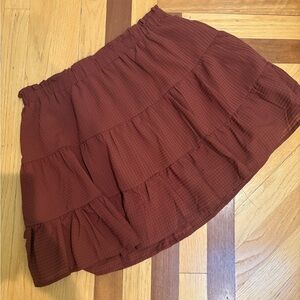 Altar'd State Red Mini Bubble Skirt